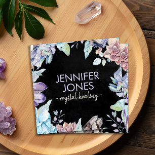 Cuadrada Gemas de color de agua - tarjeta de visita de cris