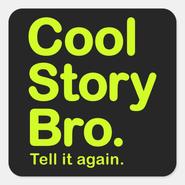 Cuadrada Genial Bro. Pegatina (Anverso)