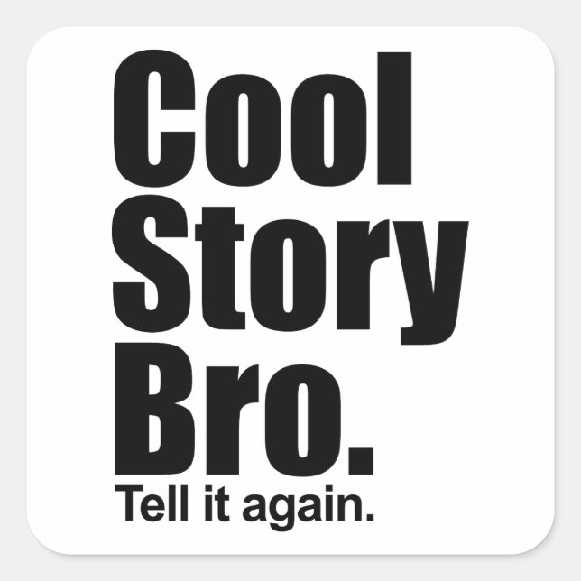 Cuadrada Genial Bro. Pegatina (Anverso)