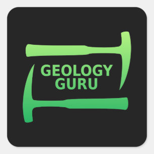 Cuadrada Geología Guru Pegatina