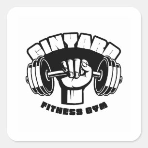 Cuadrada Gimnasio simple / Pegatina de fitness más fuerte