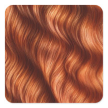 Ginger Hair Background Square Pegatina