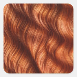 Cuadrada Ginger Hair Background Square Pegatina