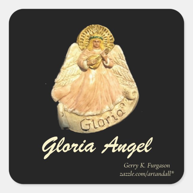 CUADRADA GLORIA ANGEL RENAISSANCE PEGATINA (Anverso)