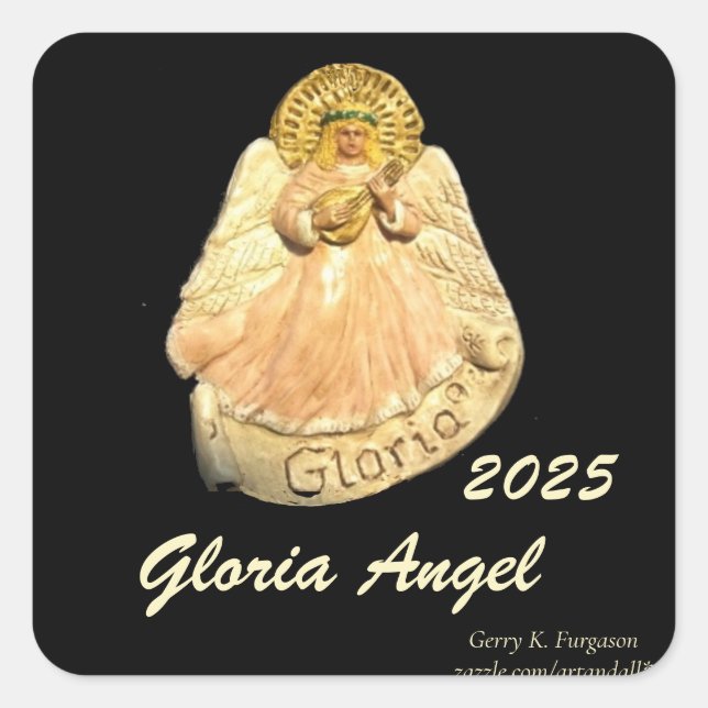 CUADRADA GLORIA ANGEL RENAISSANCE PEGATINA 2025 (Anverso)
