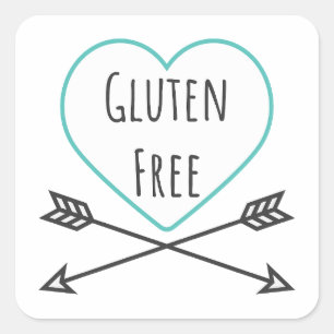 Cuadrada Gluten Free Pegatina