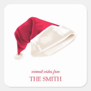 Cuadrada Gorra de Santa María, Feliz Pegatina de Navidad