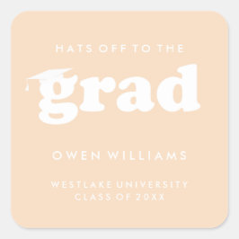 CUADRADA GORRAS RETRO NEGRITAS PARA EL GRAD PEGATINA DE GRA