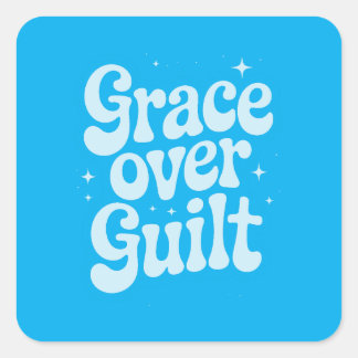 Cuadrada Grace Over Guilt Square Pegatina