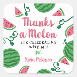 Cuadrada Gracias A Un Pegatina Melón, Watermelon