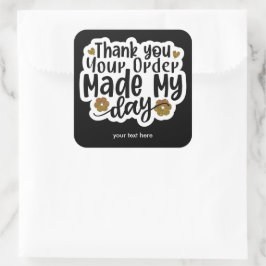 Cuadrada Gracias pegatina