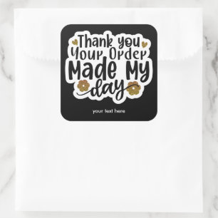 Cuadrada Gracias pegatina