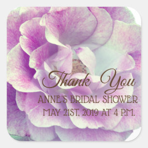 Cuadrada Gracias Pegatina Bridal Shower