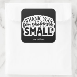 Cuadrada Gracias pegatina de compras