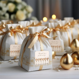 Cuadrada Gracias Pegatina de la novia de la boda