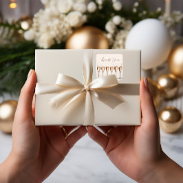 Cuadrada Gracias Pegatina de la novia de la boda