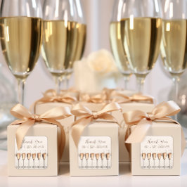 Cuadrada Gracias Pegatina de la novia de la boda