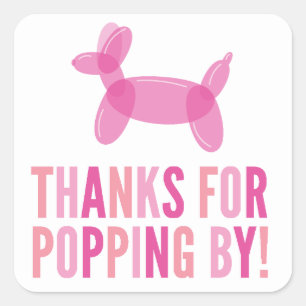 Cuadrada Gracias por comprar por Chica Pegatina de Baby Sho