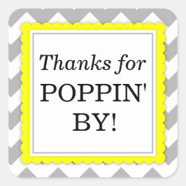Cuadrada Gracias por Poppin' por pegatina cuadrado - Chevro