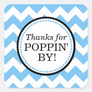 Cuadrada Gracias por Poppin' por pegatina cuadrado - Chevro