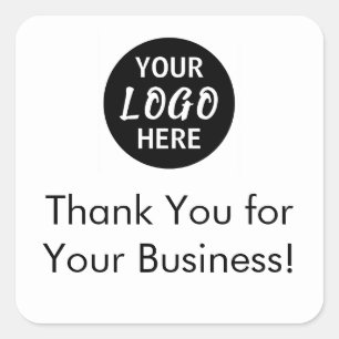 Cuadrada Gracias por su negocio Pegatina de empresa
