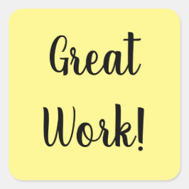 Cuadrada Gran pegatina de trabajo