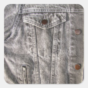 Cuadrada Gray Denim ~ pegatina