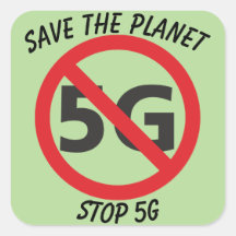 Guardar el planeta, pegatina Stop 5G