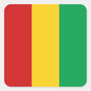 Cuadrada Guinea-Conakry: Pegatina de bandera