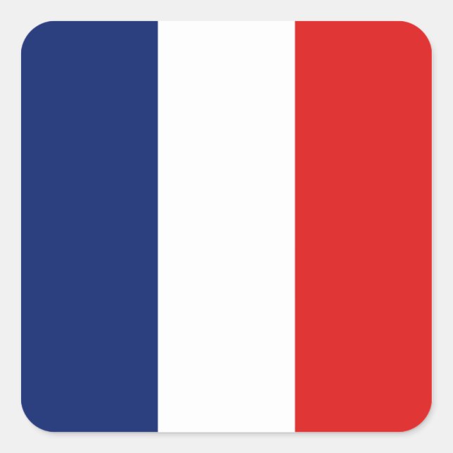 Cuadrada Guyane Flag Pegatina (Anverso)