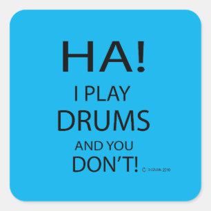 Cuadrada Ha Drums Square Pegatina