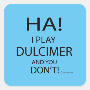 Cuadrada Ha Dulcimer Square Pegatina