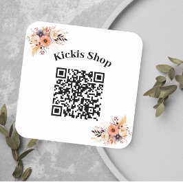 Cuadrada Hacer Pegatina de código QR de su propia empresa