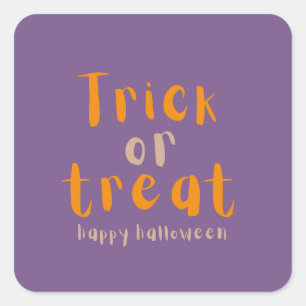 Cuadrada Halloween Clásico Trick O Tret Square Pegatina