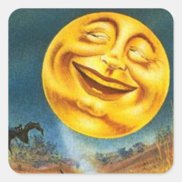 Cuadrada Halloween Moon - Pegatina