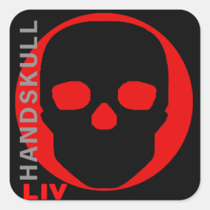 Cuadrada HANDSKULL Liv - pegatina