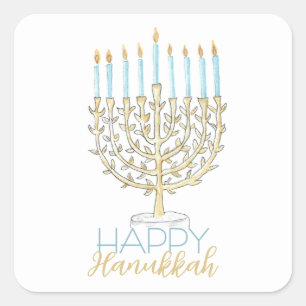 Cuadrada Hanukkah Pegatina