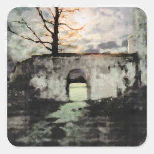 Cuadrada Haunting Ground Pegatina