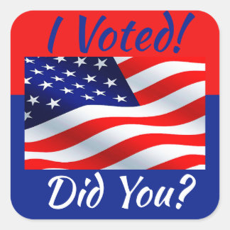 Cuadrada He votado Pegatina