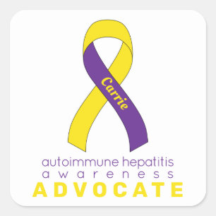 Cuadrada Hepatitis Autoinmune Advocate Pegatina de la Plaza