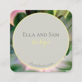 Cuadrada Hermosa tarjeta de visita de impresión floral