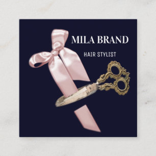 Cuadrada Hermosa y elegante tarjeta de visita para la peluq