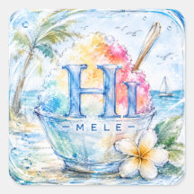 HIMELE Pegatina Little Hawaiʻi — Raspado de Hielo