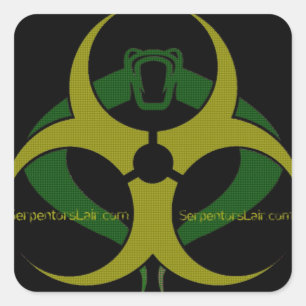 Cuadrada Hoja de Pegatina de Cobra tóxica de Serpentor