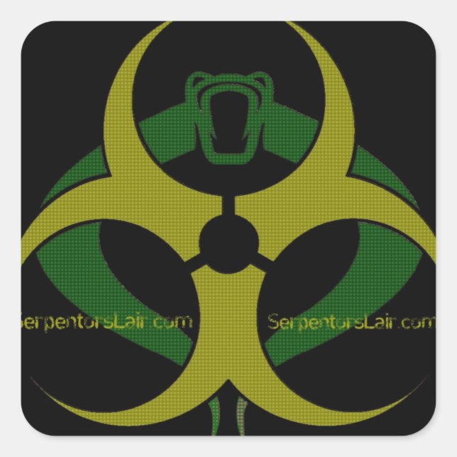 Cuadrada Hoja de Pegatina de Cobra tóxica de Serpentor (Anverso)