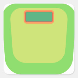 Cuadrada Hoja de Pegatina del Rastreador de Peso Verde