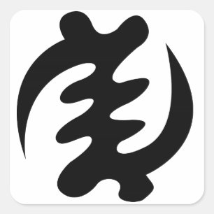 Cuadrada Hoja de pegatina del símbolo Adinkra:'Gye Nyame' b