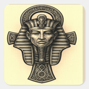 Cuadrada Hoja de Pegatina eterna de Ankh