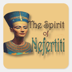 Cuadrada Hoja de Pegatina Nefertiti