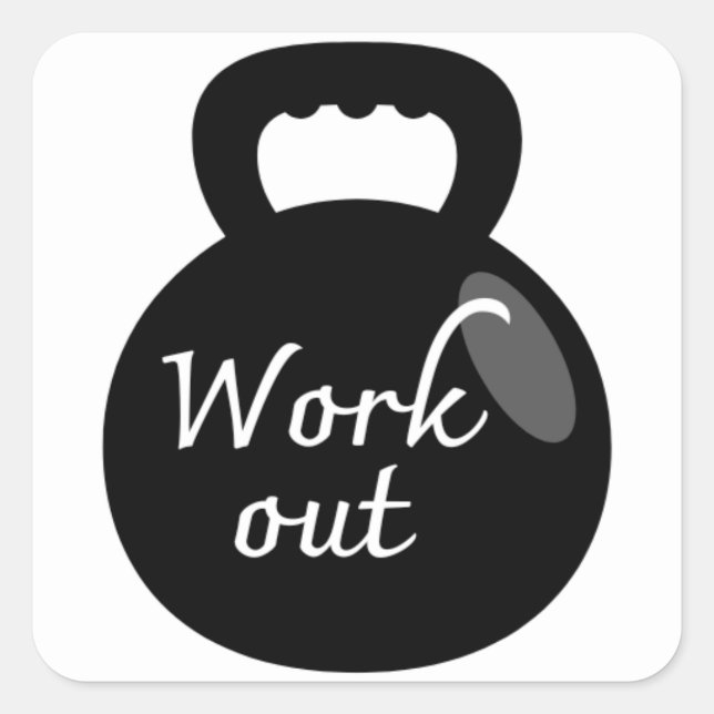 Cuadrada Hoja del Pegatina del rastreador de salud de Kettl (Anverso)